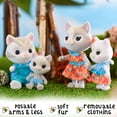 thumbnail image 2 of Sunny Days Entertainment Honey Bee Acres Purringtons Cat Family – 4 Miniature Flocked Dolls | Small Collectible Kitten Figures | Pretend Play Toys for Kids, 2 of 5