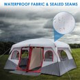 thumbnail image 5 of Tcbosik 10 Person Camping Cabin Tent, 2 Room Family Tent, Waterproof Huge Tent with Storage Pockets for Outdoor, Picnic, Camping, Gathering, Red & White, 5 of 7