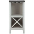 thumbnail image 2 of Wooden Wine Cabinet with X Shaped Wine Rack, Antique White- Saltoro Sherpi, 2 of 5