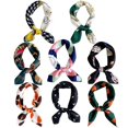 thumbnail image 1 of Coofit 8 Pcs Foulard Carré Mode Imprimé Doux Foulard de Cou Foulard pour Femmes, 1 of 10