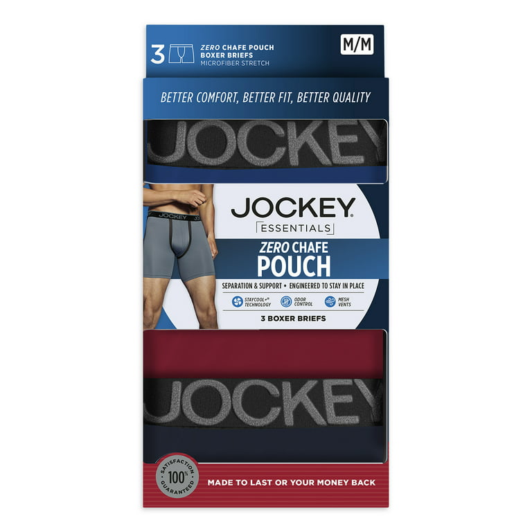 Jockey Men's Underwear Pouch Brief - 3 Pack, just blue, 2XL at