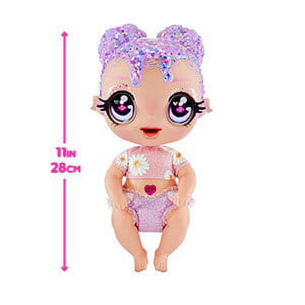 Glitter Babyz Lila Wildboom (Purple) Baby Doll w/ 3 Color Changes, Gift Toy  for Girls Ages 3 4 5+