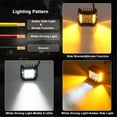 thumbnail image 4 of LED Strobe Pods for Truck SUV ATV 36W | Super Bright White Amber Side Shooters | 4200LM Output | 121° Spot Beam + 30° Dual Side Beam | Adjustable Aluminum Housing | 1-Pack, 4 of 7