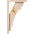 thumbnail image 3 of Ekena Millwork 3 1/2"W x 16"D x 28"H Olympic Block Smooth Bracket w/ Offset Brace, Douglas Fir, 3 of 25