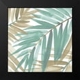thumbnail image 2 of Loreth, Lanie 12x12 Black Modern Framed Museum Art Print Titled - Teal Palm Design Square II, 2 of 5