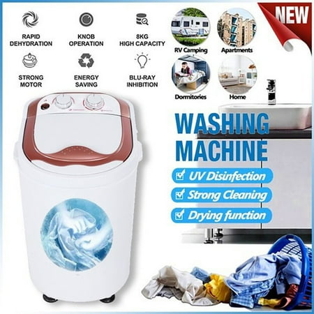 Jadeshay Portable Washing Machine 11.46 Capacity Semi-automatic Washer and Spin Dryer, Mini Compact Washing Machines for Small Apartments, RV, Camping, Red