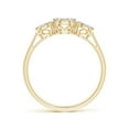 thumbnail image 2 of ANGARA Natural Three Stone Composite Diamond Ring in 14K Yellow Gold for Women (Size-2.25mm| Color-I-J| Clarity-I1-I2) | April Birthstone, Anniversary, Jewelry Gift for Women | Natural Diamond Ring, 2 of 8