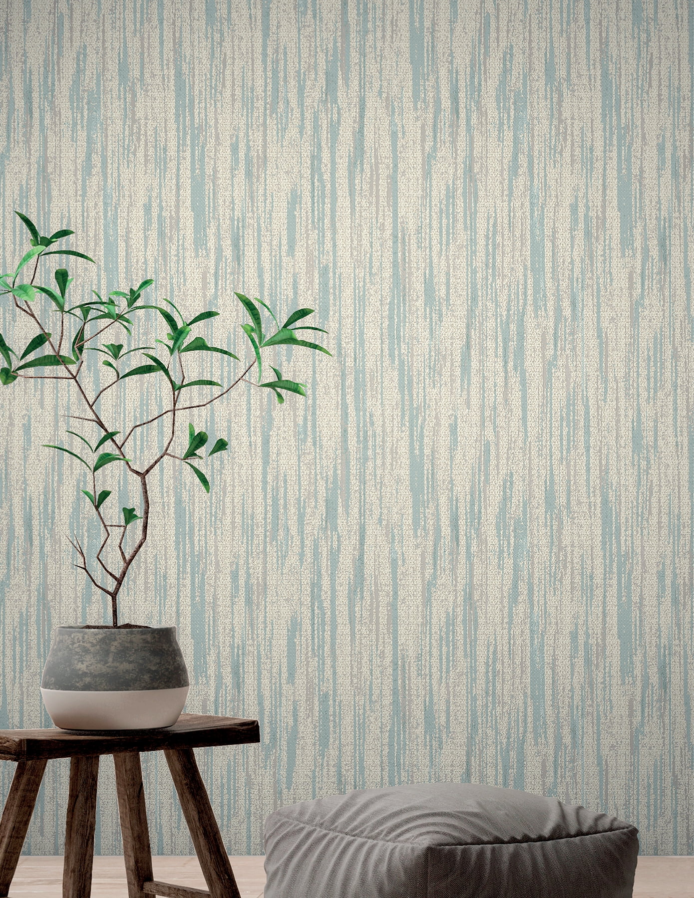 Brewster Unito Scudo Platinum Vertical Texture Wallpaper