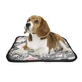 thumbnail image 2 of PKQWTM Pink Flowers And Leaves On Gray Pet Dog Cat Bed Pee Pads Mat Cushion Potty Dogs Blankets Crate Bed Kennel 28x36 inch, 2 of 3
