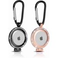 thumbnail image 1 of AirTags Case Compatible with Apple AirTags,2 Pack Anti-Lost AirTag Keychain/ AirTag Holder,Metal Case Rhinestone Anti-Scratch Case Cover for Airtag Do, 1 of 4