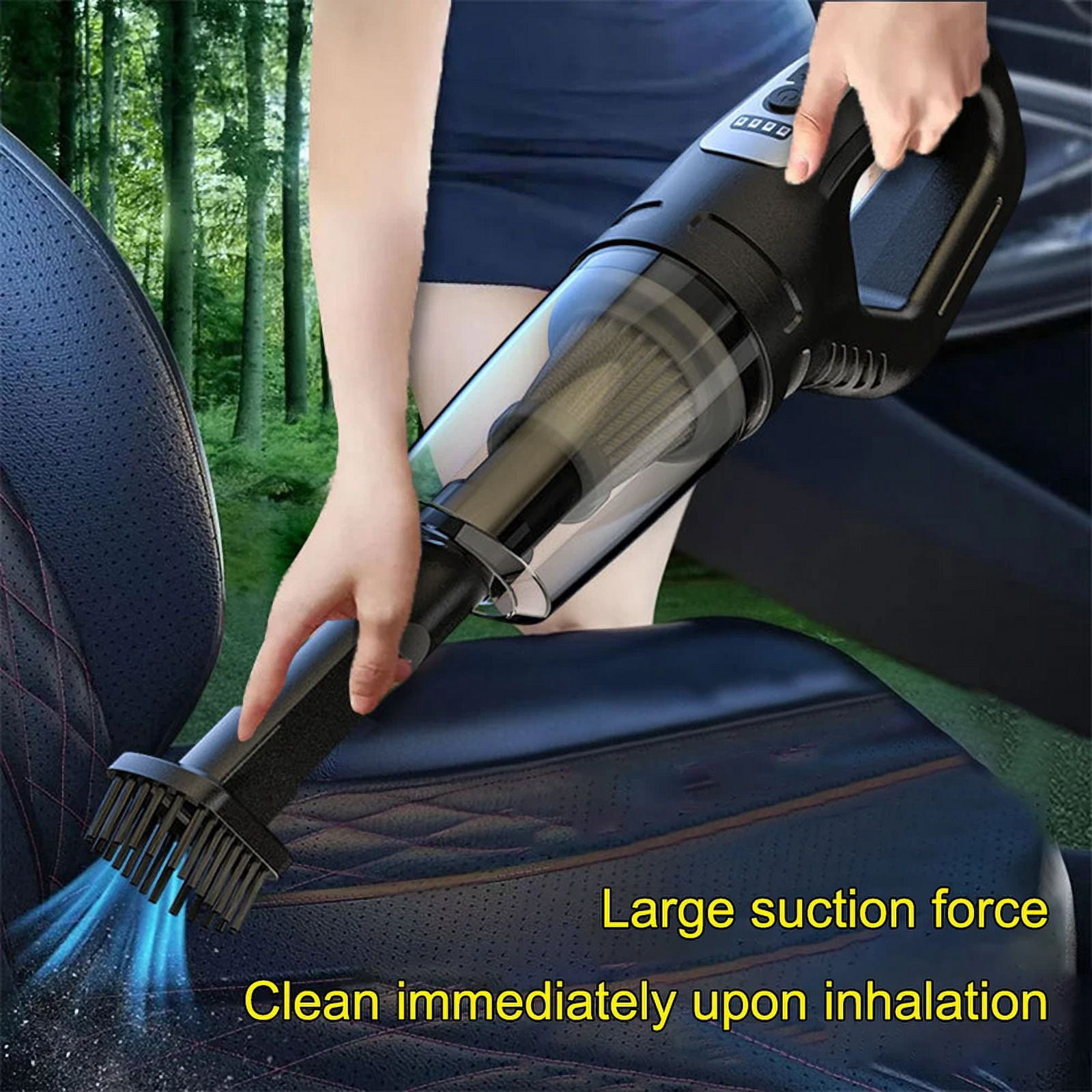 12W Car Cordless Vacuum Cleaner Portable Wet Dry Vacuum Cleaner Powerful Suction Handheld Vacuum Lightweight for Vehicle/Home