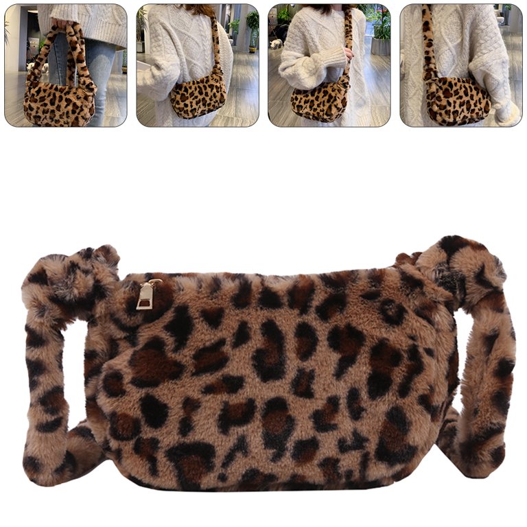 Retro Leopard Print Crossbody Bag