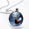 thumbnail image 2 of Christmas Elegant Glass Circular Pendant Necklace for Women - Fashion Jewelry for Women's Necklaces, 2 of 5