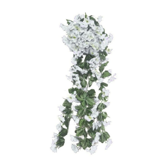 Guirnalda colgante de flores artificiales violetas – Flores de glicinia de seda para decoración de bodas, hogar, jardín y fiestas.