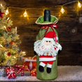 thumbnail image 3 of Fiudx Fundas Navideñas para Botellas de Vino, Decoración Festiva, Diseño con Cordón Rojo y Dorado, para Uso En Hoteles y Hogares, Fáciles de Usar, Juego de 2 Piezas, Perfectas para Fiestas Navideñas., 3 of 6
