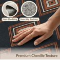thumbnail image 6 of ODIKA 3'x5' Washable Area Rug Non-Slip, Flatweave, Easy Care Charcoal Abstract Border Bands Floor Covering With Balanced Symmetry for Hallway, Laundry Room, 6 of 7