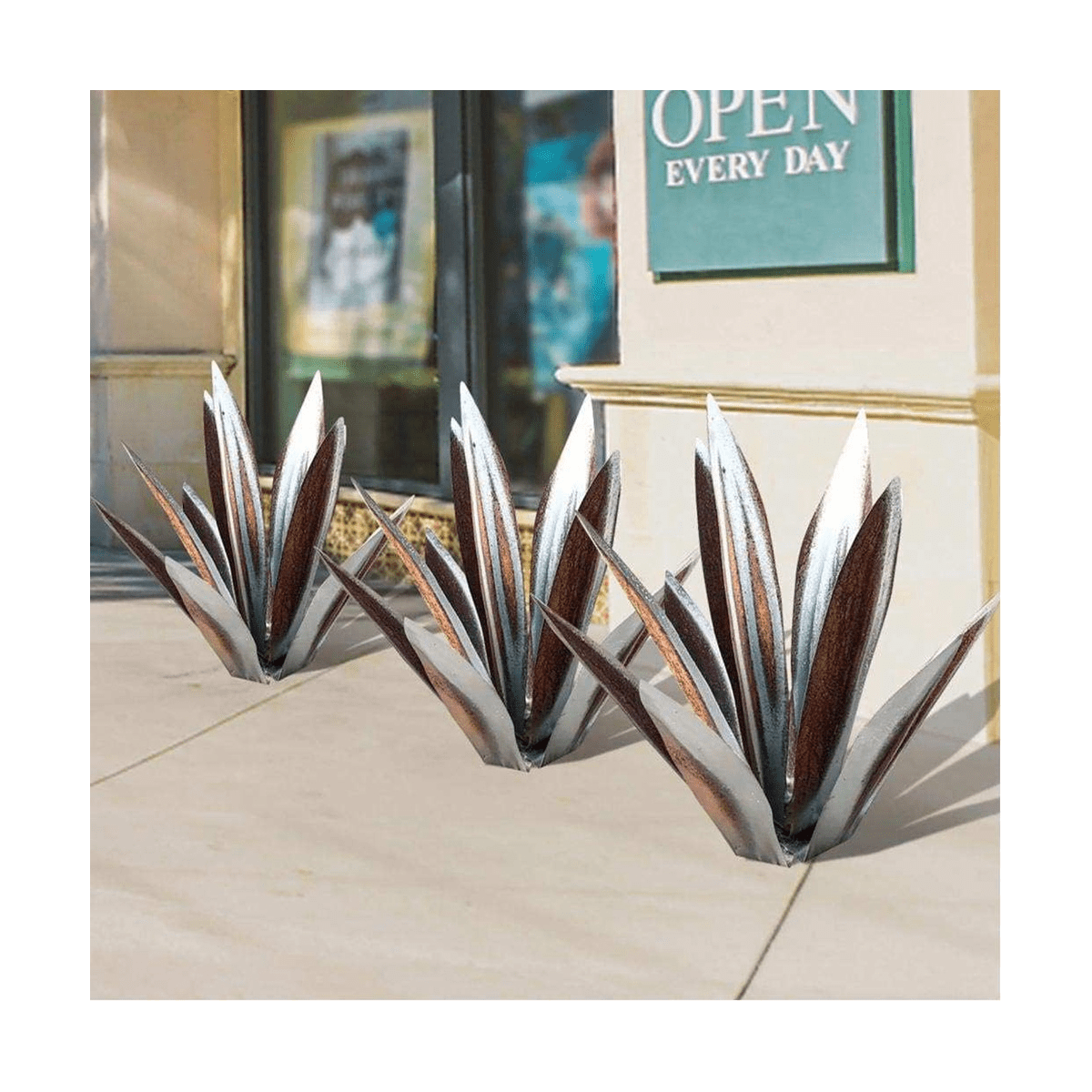 Rustic Sculpture, DIY Metal Agave Plant,Rustic Hand Painted Metal Agave,Garden Yard Art Decoration 65CM