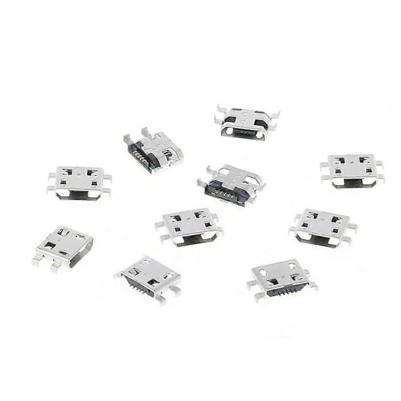 10pcs Micro USB Type B 5-pin Female Connector Charger Mount Jack Connector Port Socket