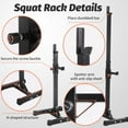 thumbnail image 4 of PayLessHere Support de Squat Réglable pour Banc de Barres 40 Pouces-66 Pouces Multi-Fonction Robuste Portable pour Barres de Gym à Domicile Charge Max 550lbs, 4 of 7