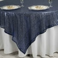 thumbnail image 5 of Efavormart 90" Square Table Topper Premium SEQUIN Square Tablecloth Overlay For Wedding Banquet Catering Party Table Decor  -Navy, 5 of 6
