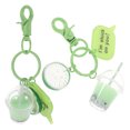 thumbnail image 4 of 2Pcs Tea Keychain Liquid Quicksand Keychains Milk Tea Bag Pendants Kawaii Cute Accessories For Backpacks Green, 4 of 9