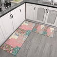 thumbnail image 2 of Pioneer Flower Floral Print Pattern Kitchen Rugs Sets Of 2,Anti Fatigue Kitchen Mat Rugs Non Slip Washable,Decorative Kitchen Floor Mats for Kitchen,Sink,Laundry,17"x30"+17"x47", 2 of 7