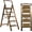 Brown Gold, variant on 3 Step Ladder, Retractable Handgrip Folding Step Stool Ladders with Anti-Slip Wide Pedal, Aluminum 3 Steps, 330lbs Safety Household Ladder