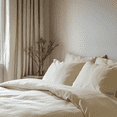 thumbnail image 3 of Cream Washed Linen Duvet Cover Set - Single, Twin, Twin XL, Full/Double, Queen,, 3 of 7