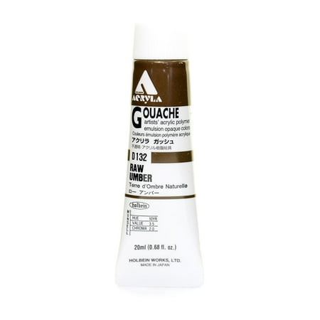 UPC: 0804551881190 | Acryla Gouache 20 ml  raw umber (pack of 2)