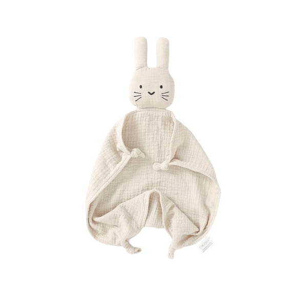 Manta para bebé okdiy de algodón orgánico con forma de conejito de 30 x 30 cm, suave