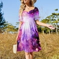 thumbnail image 2 of Galaxy Orion Nebula Pink Purple Nebula Sleeveless Dress festival outfit women dress for women, 2 of 6