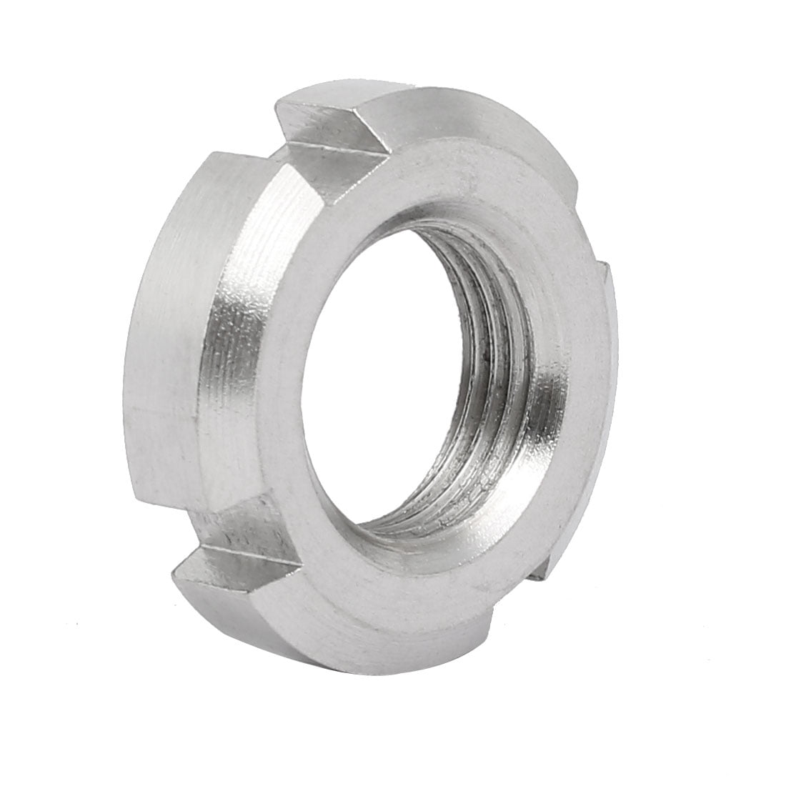 3pcs M18x1.5mm 304 Stainless Steel Slotted Round Castle Nut for Hook