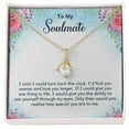 thumbnail image 3 of To My Soulmate I Wish I Could Turn Back Alluring Ribbon Necklace Message Card, 3 of 7