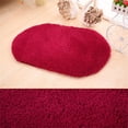 thumbnail image 5 of TINGXIN Soft Oval Rug, Thick Fluffy Floor Carpet, Non-Slip Living Room Mat, Washable and Durable, for Bedroom, Closet, Daily Use and Home Organization (Red), 5 of 5