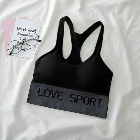 

JNGSA Womens Bras Comfortable Bra And Underwear Sets For Women Love Sport Womens Fashion Casual Show Thin Yoga Underwear Vest Everyday Bras