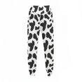 thumbnail image 3 of Bibifish Womens High Waisted Jogger Pants Cow Print Cross Over Waist Tapered Ladies Home Lounging Casual Bottoms, 3 of 5