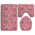 thumbnail image 1 of ABPHQTO Pétalos de rosa Juego de alfombras de baño de 3 piezas Alfombra de baño Alfombra de contorno y tapa de inodoro ABPHQTO Cont-CHAPPLE-20928, 1 of 2