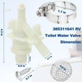 thumbnail image 2 of Kit de Valve d'Eau pour Toilettes RV 385311641 - Compatible avec Modèles 300, 301, 310, 2 of 5