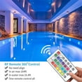 thumbnail image 4 of luces LED sumergibles con control remoto RF, 13 luces LED subacuáticas para piscina, IP68, resistentes al agua, funciona con pilas, para bañera., 4 of 5