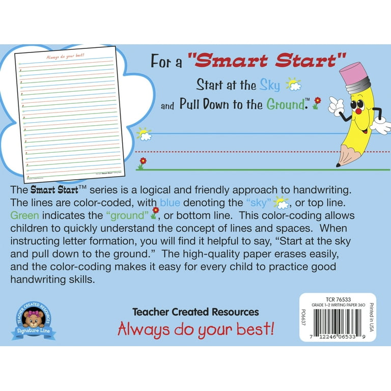 Teacher Created Resources 58 Spacing Writing Paper Letter Paper