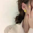 thumbnail image 5 of XmhyTop-A 1 Pair Red Square Stud Earrings, Small Delicate Minimalist Everyday Earrings,White, 5 of 5