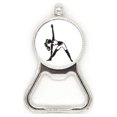 thumbnail image 1 of La chica del Yoga Estiramiento mantener la silueta Acero inoxidable Metal cerveza tapa sacacorchos, 1 of 3