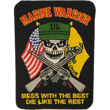 U.S. Marines Mess with The Best Patch Black & Red