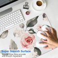 thumbnail image 4 of Long Mouse Pads for Desk,Pioneer Flower Floral Print Pattern Desk Mats on Top Of Desks, Desk Mouse Pad Extra Large with 3mm Non-Slip Base and Stitched Edge for Gaming,Office,Work,Home 31.5"x15.7", 4 of 6