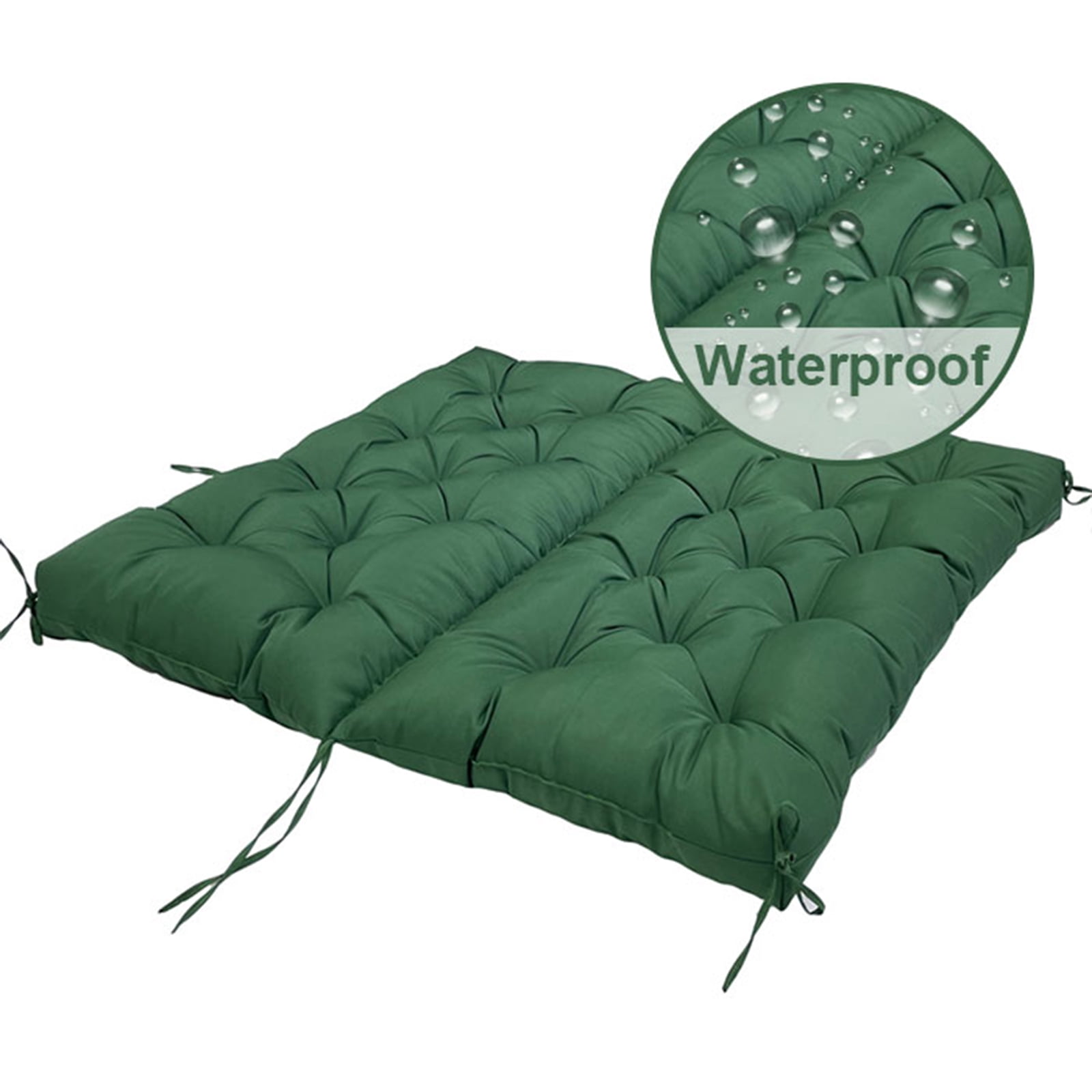 Topchances 120cmx100cm Dark Green Swing Chair Cushion, Anti-Slip 2-3 Seater