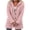 Pink 09, variant on Karymi Rain Jacket Cable Knit Hooded Button Coat, Long Sleeve Mid-Length Fleece Lined Cardigan Jacket with Big Side Pockets, Thick Warm Outerwear Tops for Women Trendy