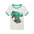 thumbnail image 5 of ATAIKU 100% Viscose 2 Pieces Boys Dinosaur Pajamas Set Kids Short Sleepwear Set Summer Cool Pjs Size 3-10 Years, 5 of 14
