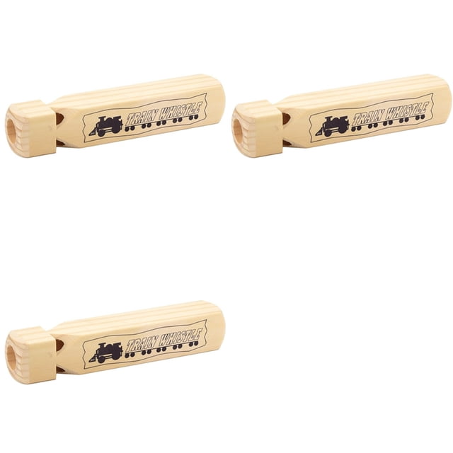 3X Silbato de Tren de Madera Maciza de 4 Tonos, Silbato de Madera para Amantes de los Juegos de Rol para Fiesta Educativa