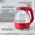 thumbnail image 2 of OVENTE Electric Kettle, 1.5L Borosilicate Glass Countertop Water Heater and Boiler for Coffee or Tea, BPA-Free, Auto Shut-Off, Boil-Dry Protection, Removable and Washable Spout Filter, Red KG83R, 2 of 8