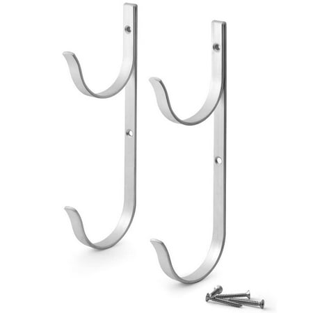 

Keebgyy Pool Pole Hnager Holder Set Telephone Poles Hooks Garden Tools Skimmers Aluminum 2 Pcs Premium Durable 2pcs Hanger